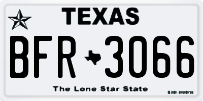 TX license plate BFR3066