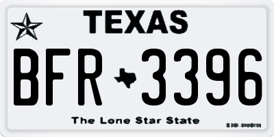 TX license plate BFR3396