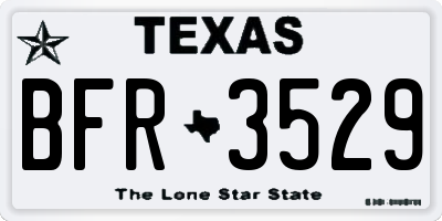 TX license plate BFR3529