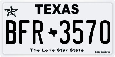 TX license plate BFR3570