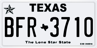 TX license plate BFR3710