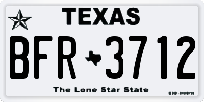 TX license plate BFR3712