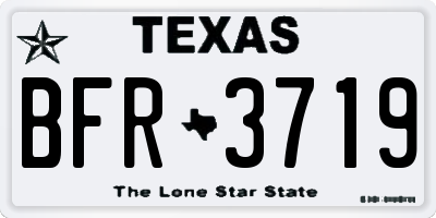 TX license plate BFR3719