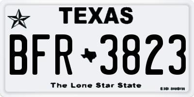 TX license plate BFR3823