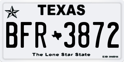 TX license plate BFR3872