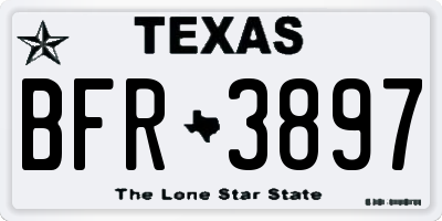 TX license plate BFR3897