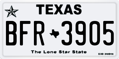 TX license plate BFR3905