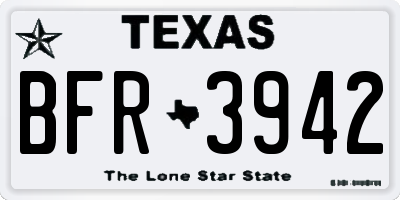 TX license plate BFR3942