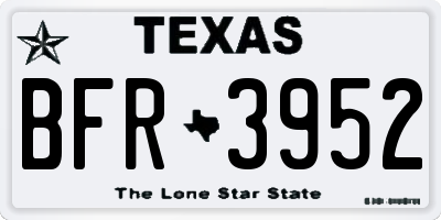 TX license plate BFR3952