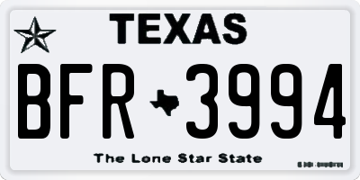 TX license plate BFR3994