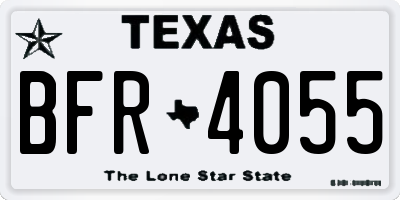 TX license plate BFR4055