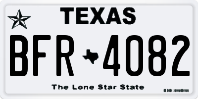 TX license plate BFR4082