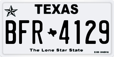 TX license plate BFR4129