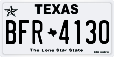 TX license plate BFR4130