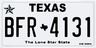 TX license plate BFR4131