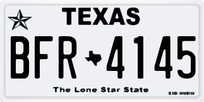 TX license plate BFR4145
