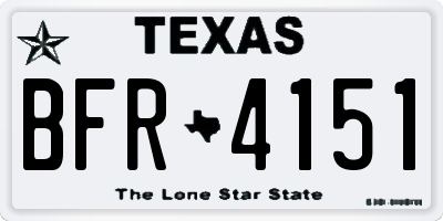 TX license plate BFR4151