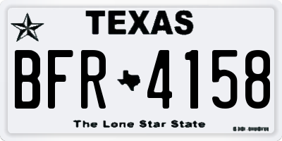 TX license plate BFR4158