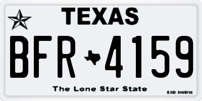 TX license plate BFR4159