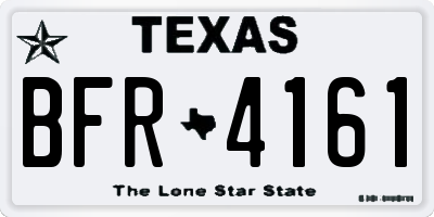 TX license plate BFR4161
