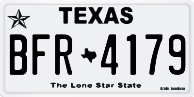 TX license plate BFR4179