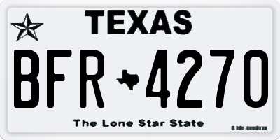 TX license plate BFR4270