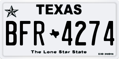 TX license plate BFR4274