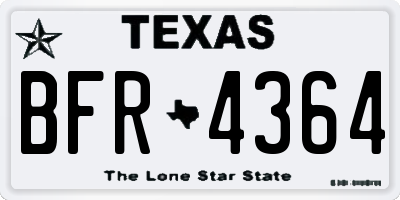 TX license plate BFR4364