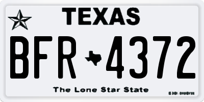 TX license plate BFR4372