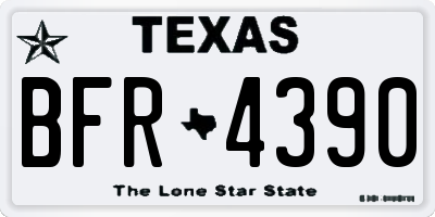TX license plate BFR4390