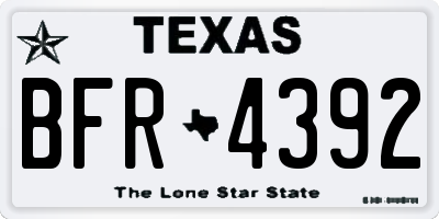 TX license plate BFR4392