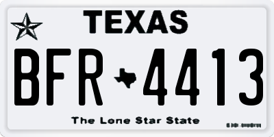TX license plate BFR4413