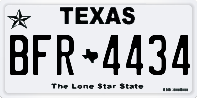 TX license plate BFR4434