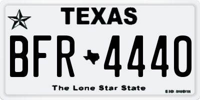 TX license plate BFR4440