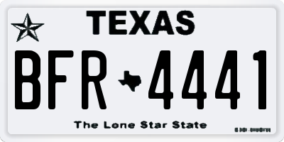 TX license plate BFR4441