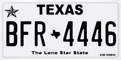 TX license plate BFR4446