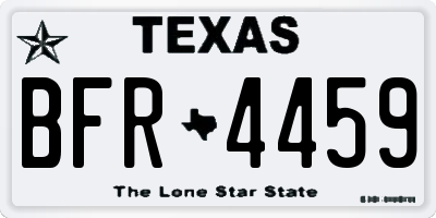 TX license plate BFR4459