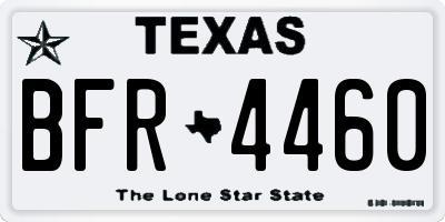 TX license plate BFR4460