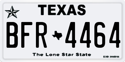 TX license plate BFR4464
