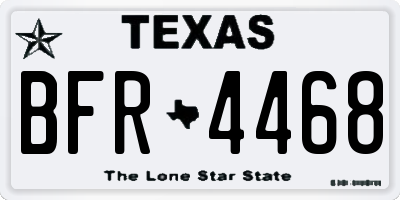 TX license plate BFR4468