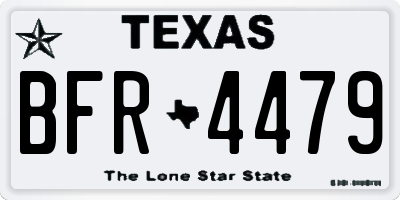 TX license plate BFR4479
