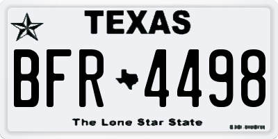 TX license plate BFR4498