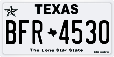 TX license plate BFR4530