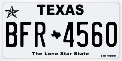 TX license plate BFR4560