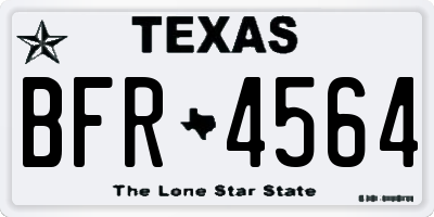 TX license plate BFR4564