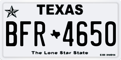 TX license plate BFR4650