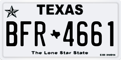 TX license plate BFR4661
