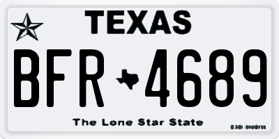 TX license plate BFR4689