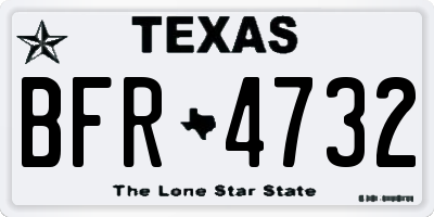TX license plate BFR4732