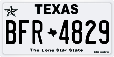 TX license plate BFR4829